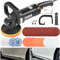 Mookis 1400 W Car Polisher, 8 Variable Speeds, 600-3600 RPM, Car Buffer Polisher Machine with 13PCS 6-Inch/150 mm Polish Pads for Car Waxing and Polishing Care