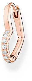 Thomas Sabo Einzel Creole Herz mit weiße Steine 925 Sterling Silber CR693