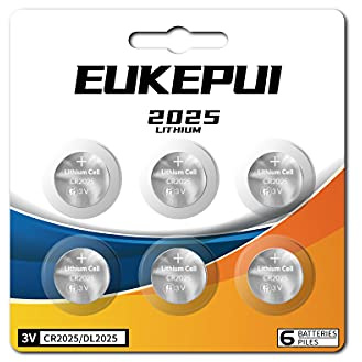 CR2025 3V Lithium Coin Cell-6 Batteries