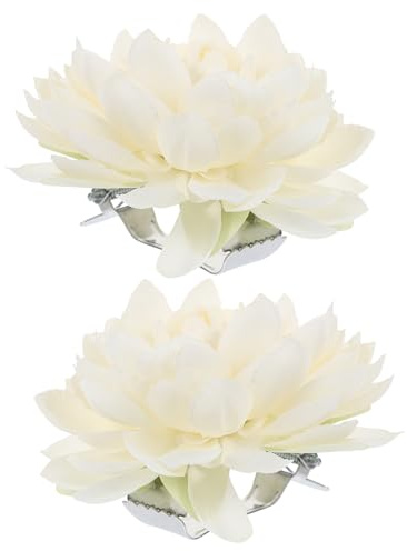 Veemoon Embrasses De Rideaux Fleuries, 2 PièCes Blanc Fleur Rideau Pince Rideau Embrasse DéCor Floral Cravate pour La Maison Bureau DéCoration Fleur Boucle Accessoires