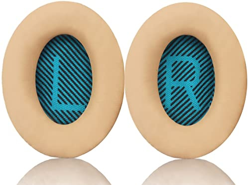 Replacement Earpads for Bose QuietComfort 15 QC15 QC25 QC2 QC35/Ae2 Ae2i Ae2w/SoundTrue & SoundLink Around-Ear & Around-Ear II - Ear Pads Cushions Replacement for Bose Headphones (Beige)