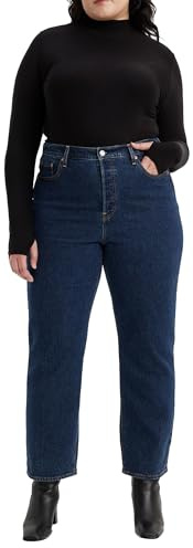 Levi's Women's Ribcage Straight Ankle, Salsa Dark Stone, 28W / 29L