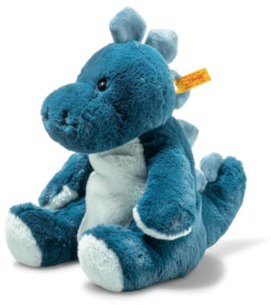 Steiff Kuscheltier Spott Stegosaurus, Süßes Stofftier, Kinder, Jungen & Mädchen, Friends, Plüschtier 28 cm, Mittelblau, 087868