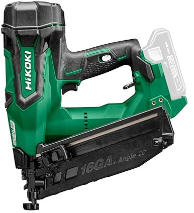 HiKOKI Akku-Nagler - 18 V, 32-65 mm, bürstenloser Motor, LED-Beleuchtung, wartungsfrei, 1.200 Nägel pro Ladung - Werkzeuglose Tiefeneinstellung (ohne Akku & Ladegerät)