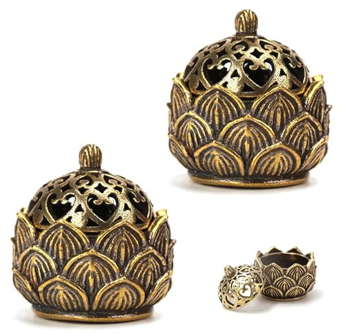 ANFUXT 2 Stück Räuchergefäße Lotus Incense Burner Lotus Räuchergefäß Räucherschale für Zuhause Büro Teehaus Dekoration