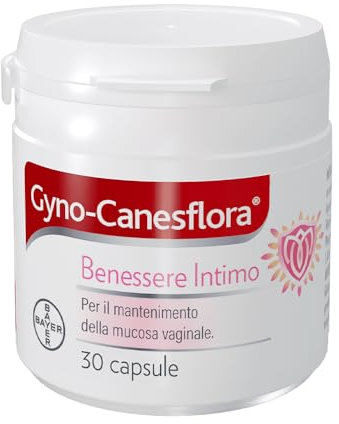 Gyno-Canesflora Benessere Intimo, Integratore Orale Per Donna, a Base di Lactobacilli e Vitamina B2, Probiotici Donna Flora Intima Vaginale, 30 Capsule