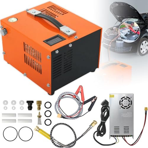 Compressore D'aria Pcp (Ventola Di Raffreddamento Da 12500 Giri/Min) - Portatile Da 5 Litri Senza Olio/Acqua, Pompa per Pistola Ad Aria Ad Alta Pressione 30mpa/4500psi