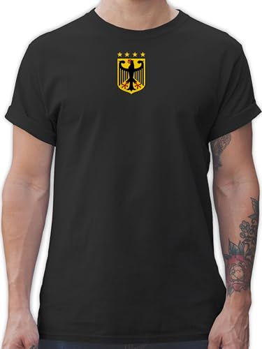 Shirtracer - T-Shirt Herren - Fußball EM WM - Deutschland Wappen | Germany | Bundesadler | Deutschland Adler