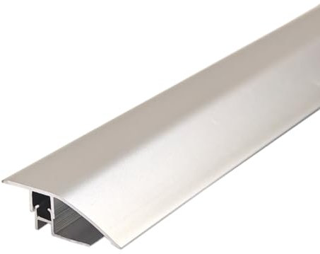 ZZLQIAN Profilo di Transizione in Alluminio Con Base per Moquette, Laminato, Parquet - Regolazione 90 x 4,3 cm, Listello di Copertura, Bilanciamento Altezza 6-12 mm