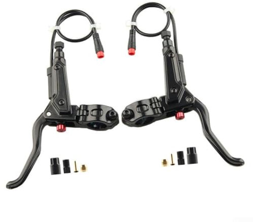 ReachMall 1 Paar 2/3-polige E-Bike-Hydraulischer Bremshebel, elektrische Aluminium-Legierung, Bremsenteile, für E-Bike-Bremsen (2-polig)