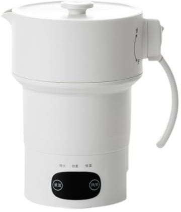 Qianly Portable Electric Kettle for Hot Water, Silicone Tea Maker for Camping And Office, titanium plate