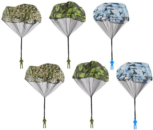 6 PCS Parachute Toys for Kids, Parachute Toy Soldiers, Hand Throwing Army Men Toys, Parachute Children's Toy, Suitable for Outdoor Games, Children's and Adults' Creative Handmade Toys