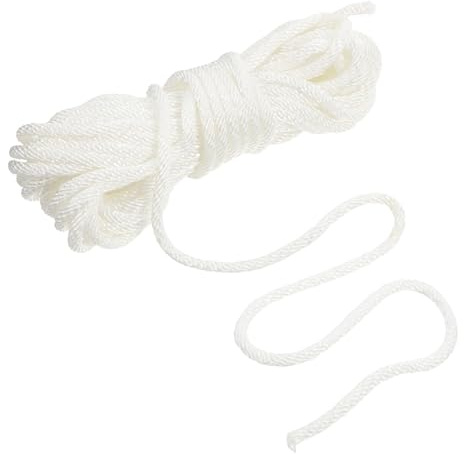 Parliky Nylon Braided Flagpole Rope Kit 50ft Flag Pole Halyard Replacement Rope Braided Cord Waterproof for Camping Outdoor
