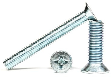 Lot de 20 vis à métaux cruciformes à tête fraisée M4 (4 mm x 80 mm) en acier zingué DIN 965 – G07B 4 x 80 _ 20