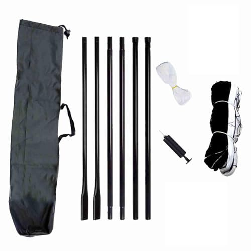 NIZUUONE Volleyballnetz Set für Jugend und Erwachsene mit Carry Bag Inflator Ball 600 cm X 50 cm für Parks Strände Sandgras Outdoor Sportarten (Strandvolleyball -Netz -Set)