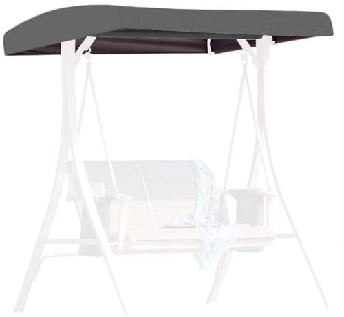Waterproof Tarpaulin 3-Seater Garden Swing Canopy Replacement - UV-Protected Hammock Top Cover for Outdoor Use
