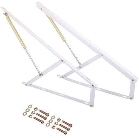 Paquete de 2 mecanismos de cama hidráulicos de alta resistencia, bisagras de caja de cama elevadora de almacenamiento de sofá cama, Kit de mecanismo hidráulico de elevación de cama resistente(80cm/31.