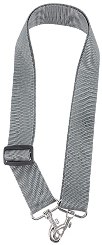 Snare Drum Gurtband aus Nylon, Verstellbar, 3,6cm Breit | Ersatz für Marschtrommel, Weich Verarbeitet, Leicht Anzulegen und Abzunehmen, Silbergrau