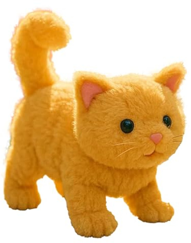 Générique Cat Robot réaliste | Animal en Peluche de Chat électrique Jouets électroniques Qui Marche et miaulement Jouet interactif moelle