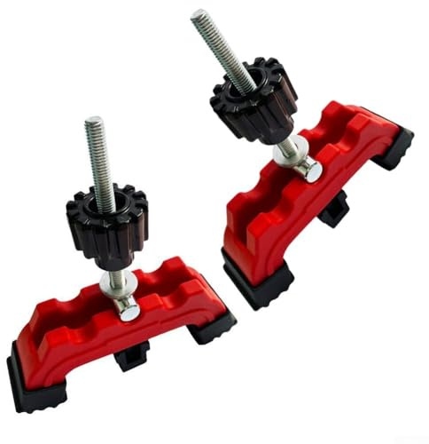 2 abrazaderas de sujeción en T para carpintería para mesa de enrutador CNC con perilla giratoria, construcción de plástico, diseño multiposicionable para trabajar madera y metal
