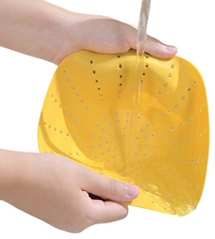 Ranley Colino Per Verdure - Utensili Da Cucina In Silicone Pieghevoli,Setaccio Da Cucina E Per Lavare Verdura E Riso | Per Insalata Pasta Aglio Casa Appartamento Ristorante Campeggio Viaggio