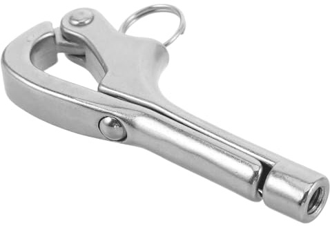 Alipis Mousqueton INOX Marine en Acier Inoxydable Crochets Marins pour Cordage, Manilles à Ressort Auto-bloquantes, Accessoire pour Ancrage et Nautisme