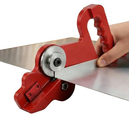 Mixnexorad Cisailles à Tôle - Coupeur Manuel Lourd à Double Roue à Traction | Cisailles à Métal Réglables | Pour Tôle Acier Aluminium Étain Carton et Conduit