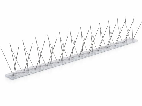 Pinchos Antipalomas 50 cm Pack 20 Uds | Pinchos para Palomas de Acero Inoxidable | Sistema Antipalomas Exterior Resistente | Adhesivos o Atornillados para Balcones, Techos y Jardines