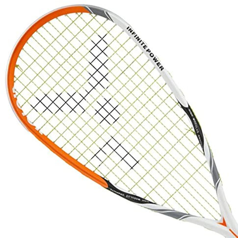 VICTOR IP 3L N Squash Racket, 120 g, medium Balance with Teardrop/Open Throat headform, Strung, Racket Cover Included