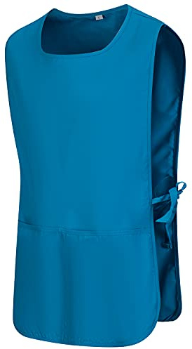 MISEMIYA Kockförkläde städning KX-868, Turkos 68, XL