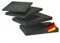 BAUHELD® Terrassenpads 90x60x 6mm [80 Stück] Hochwertige Bautenschutzmatte aus Gummi-Granulat [Made in Germany] Als Unterleg-Platten für Terrassenfliesen, WPC Terrassen-Dielen, Stelzlager, Balkon