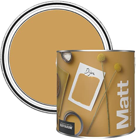 Rust-Oleum Colours Matt Emulsion Wall and Ceiling Paint - Dijon 2.5L