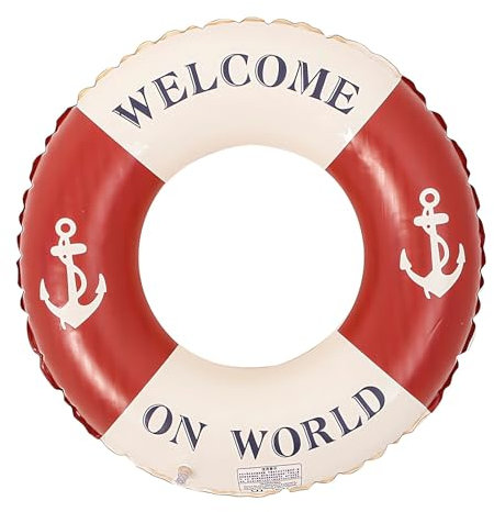 Aufblasbarer Schwimmring, Schwimmreifen groß, Schwimmreifen Schwimmring, Wasserspielzeug für Pool und Strand Party Spielzeug für Kinder und Erwachsene (rot)