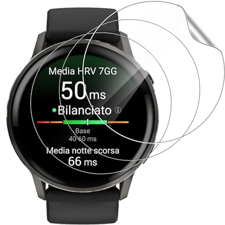 NUCNOK 3 Pack Protector Pantalla para Garmin Venu 4 45mm,Hidrogel Film HD Transparente Flexible Película,Cobertura Completa,Sin Burbujas,Antiarañazos