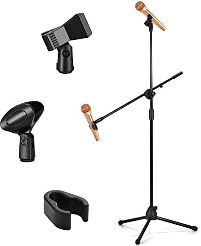 Microphone Stand Boom with Free Adjustable Clips