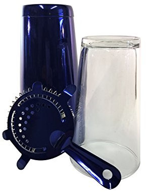 Blue Professional Boston Shaker cocktail 793,8 g latta, 453,6 g Boston vetro e blu 4 poli setaccio barista set