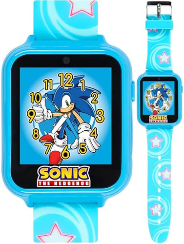 Accutime SNC4055 Kinder Smartwatch Sonic, Kinderuhr mit Selfie Kamera, Foto & Video, Stoppuhr, 6 Spiele, 3 Hintergründe, 10 Zifferblätter, Diktiergerät, Fitness Tracker Uhr, Wecker, Blau
