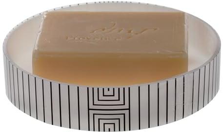Spirella Porte Savon Savon Polyrésine Graphic Noir & Blanc