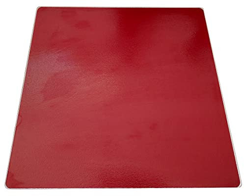 Square Coloured - Glass Worktop Saver 40cm x 40cm by Pearl Glass (Burgundy)