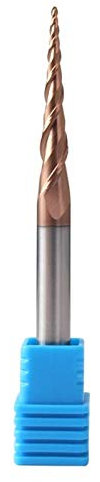 NUJA-Tools, 1pc Konische Kugelfräser HRC60 Tungsten VHM-CNC-Fräser Bit Holz Spanabhebegerät 3.175mm 4mm 6mm 8mm (Größe : R0.5X15XD4X50L)