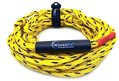 WavesRx Abschleppseil, 1,6 cm (5/8 Zoll) (3-4 Fahrer) – Gelb