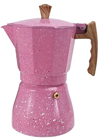 Oikabio Café latte moka italien cafetière percolateur pot champ café 300 ml rose