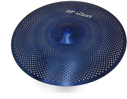 Platillos De Bajo Volumen 20 Platillos Ride Silenciosos Platillos Mudos para Practicar Accesorios para Instrumentos de percusión (Color : Blue)
