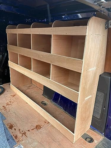 Plyline NorthEast Ltd Flat Packed Van Shelving Racking for Ford Transit Connect LWB (2014 Onwards) with 12mm Plywood Shelves and Interlocking Dividers