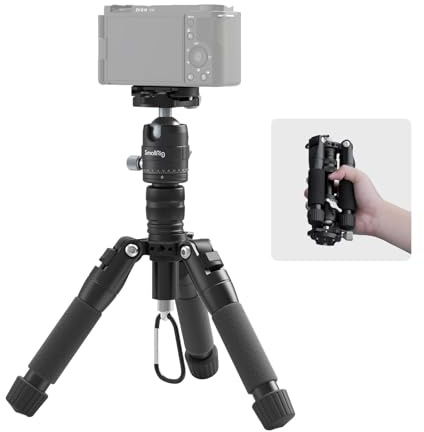 SmallRig VT-20 Aluminum Mini Tripod, 20 Desktop Tripod with 360° Ball Head, Compact Desktop Tripods for DSLR Camera Video Camcorder, Load up to 13lb/6kg