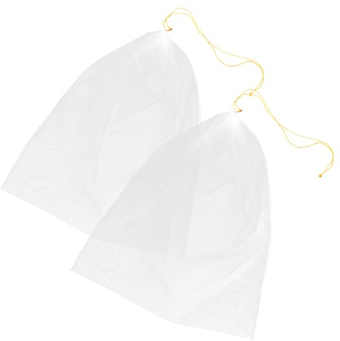 Yardenfun 2pcs Honey Filter Net Mesh Food Strainer Bag Honey Apiary Straining Bag Fruit Strainer Filter Yogurt Nutzo Equipment Tool Nylon Cold Brew