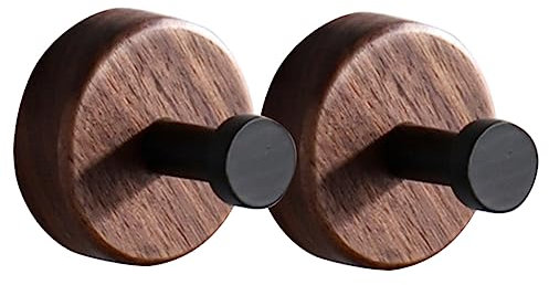 Zerodeko 2stücke Selbstklebende Kleiderhaken Für Wand Dekorative Handtuchhaken Aus Holz Selbstklebende Wandhaken Für Badezimmer Kleiderbügelhaken Organisieren Küche Und Schlafzimmer