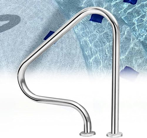 BTURYT Main Courante de Piscine Main Courante de Piscine, Garde-Corps de Piscine en Acier Inoxydable pour Piscine creusée à Haute Charge - Facile à Assembler Tube INOX