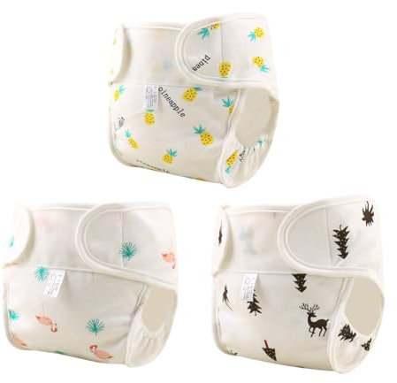 EOYVAIL Pannolini nuoto，Pannolino da bagno neonato, pannolino da bambino, pannolino da bagno, pannolino da bagno lavabile (3 pezzi)