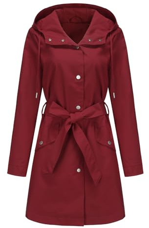 Chiguo Giacca da donna primaverile trench parka leggera Cappotto Giacca Casual Autunnale